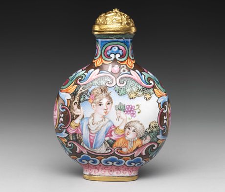 Details about   Chinese Old Marked Enamel Colored Cicada Gilt Porcelain Snuff Bottle 