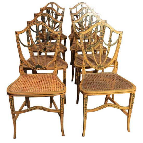 English Regency period painted chairs