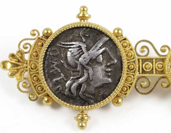 Detail of Brooch by Castellani, Glorious Antique Jewelry NY