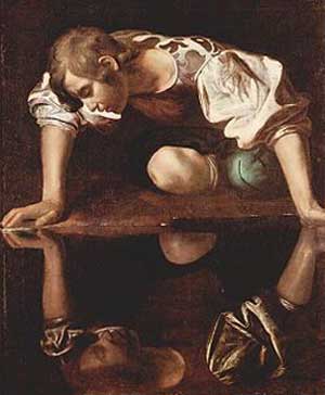 Narcissus-by-Caravaggio