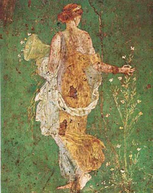 Greek Goddess Aphrodite, from a wall painting at Stabiae, a little known jewel In the shadow of Mount Vesuvius