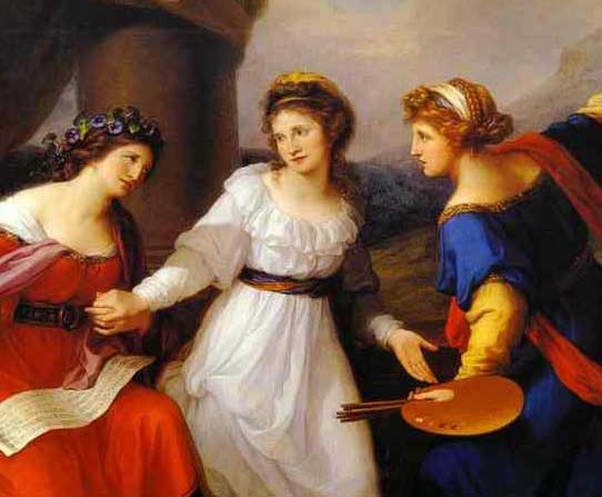 Angelica Kauffman, Self Portrait between Music and Painting