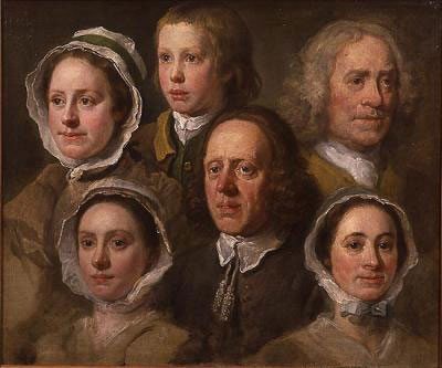 Heads of Six Servants by William Hogarth
