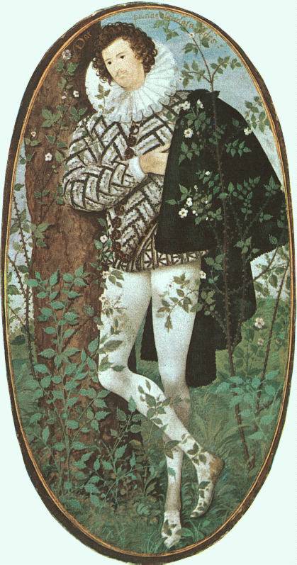 Nicholas Hilliard, Portrait of a Young Man among Roses