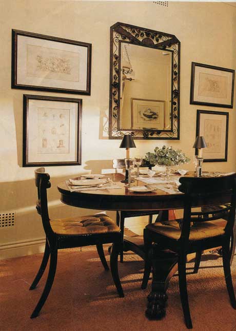 Regency painted chairs with Regency Breakfast Table, my Dining Room, Moncur Street Woollahra