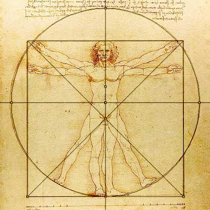 Vitruvian Man by Michelangelo