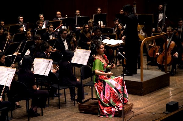 Xiaohui playing at the Lincoln Center with the New York Symphony Orchestra 2009