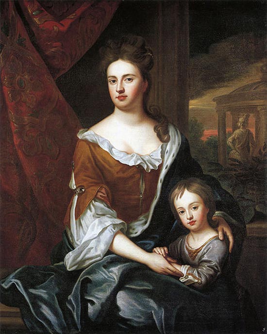 Queen Anne and her son William, Duke of Gloucester