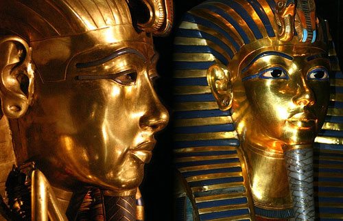 Masks of the Pharoahs Psusennes ! and Tutankhamun