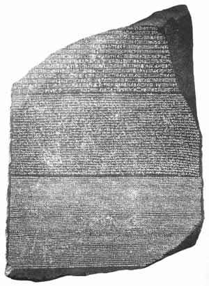 The key to understanding the language of the ancient Egyptians, The Rosetta Stone