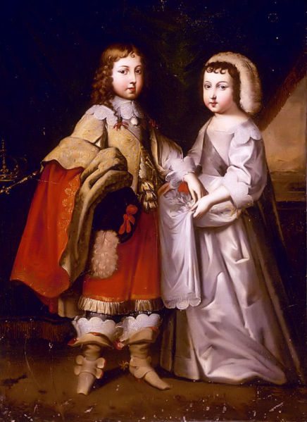 Portrait Of King Louis XIV & His Brother Duc D'Orleans
