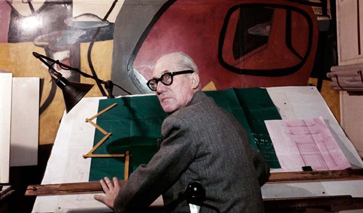 Corbusier at Desk