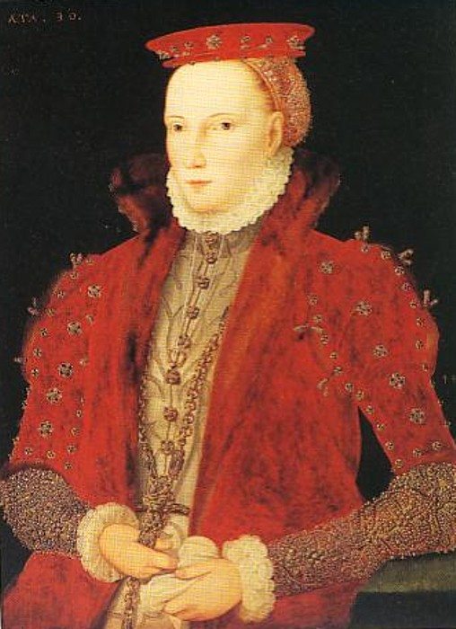 Elizabeth1 with Red Jacket & Pearls