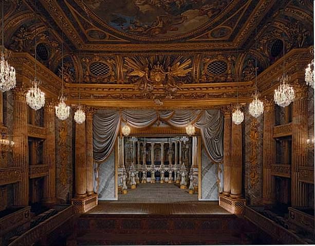 The small exquisite opera house in the Chateau at Versailles