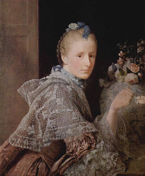 Mrs Allan Ramsay, wife of the artist, wearing lace