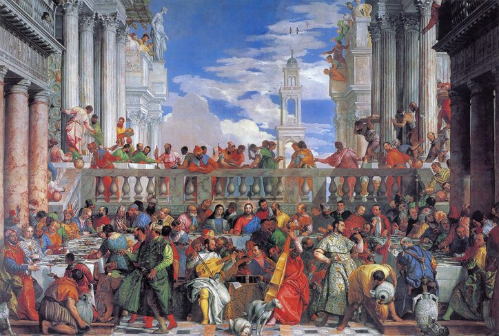 The very lavish Wedding at Cana by Renaissance artist Paolo Veronese courtesy Musée du Louvre, Paris