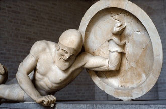 The Fallen or Dying Warrior courtesy Glyptothek Museum, Munich