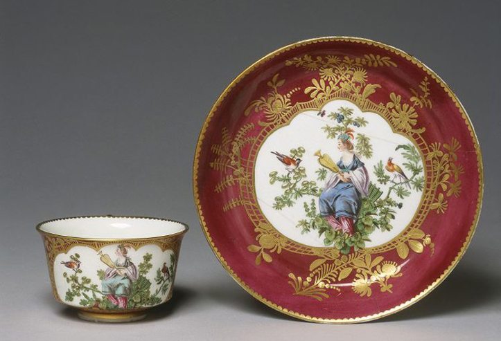 Cup and Saucer c1759-1769 Chelsea Porcelain Factory courtesy V & A Museum, London