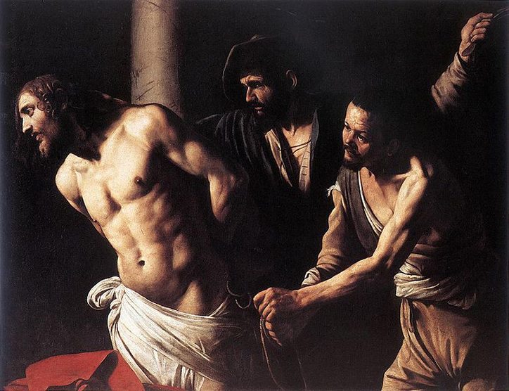 Flagellation Christ by Caravaggio, Musee des Beaux-arts de Rouen