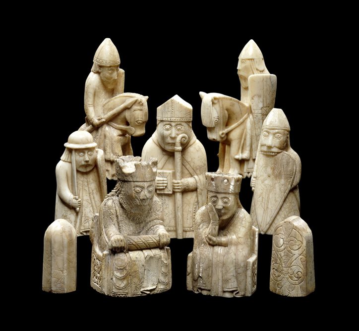 Lewis Chessmen 1150-1145 © The Trustees of the British Museum
