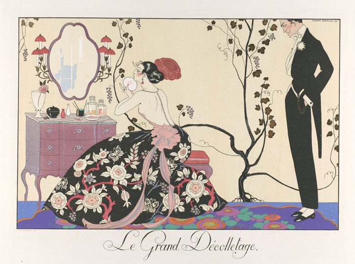 George Barbier (French, 1882–1932) Le Bonheur du jour; ou, Les Graces à la mode 1924, Pochoir, courtesy The Metropolitan Museum of Art, New York 
