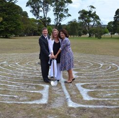 Centennial Park Labyrinth – Silver Spade Sod Turning