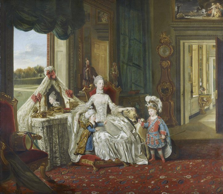 Queen Charlotte with her Two Eldest Sons, ca. 1765 Johan Zoffany (German, 1733-1810) courtesy The Royal Collection © Her Majesty Queen Elizabeth II