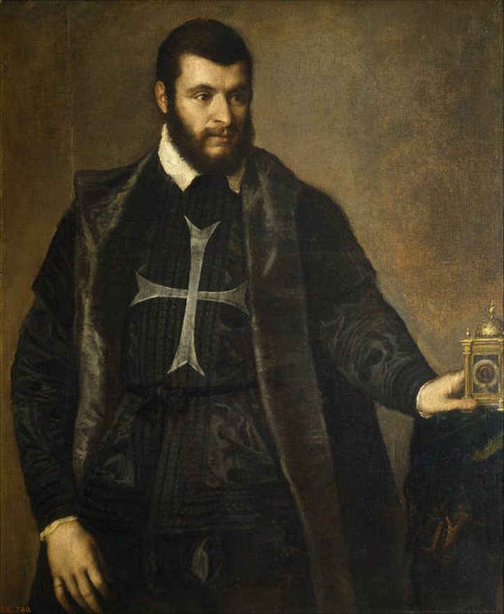 Man with Clock by Titian