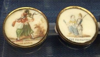 18th-century buttons from "Déboutonner la Mode" – the 2015 exhibition at Les Arts Décoratifs in Paris