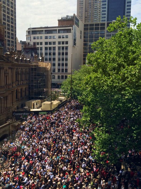Crowd at Sydney Town Hall
