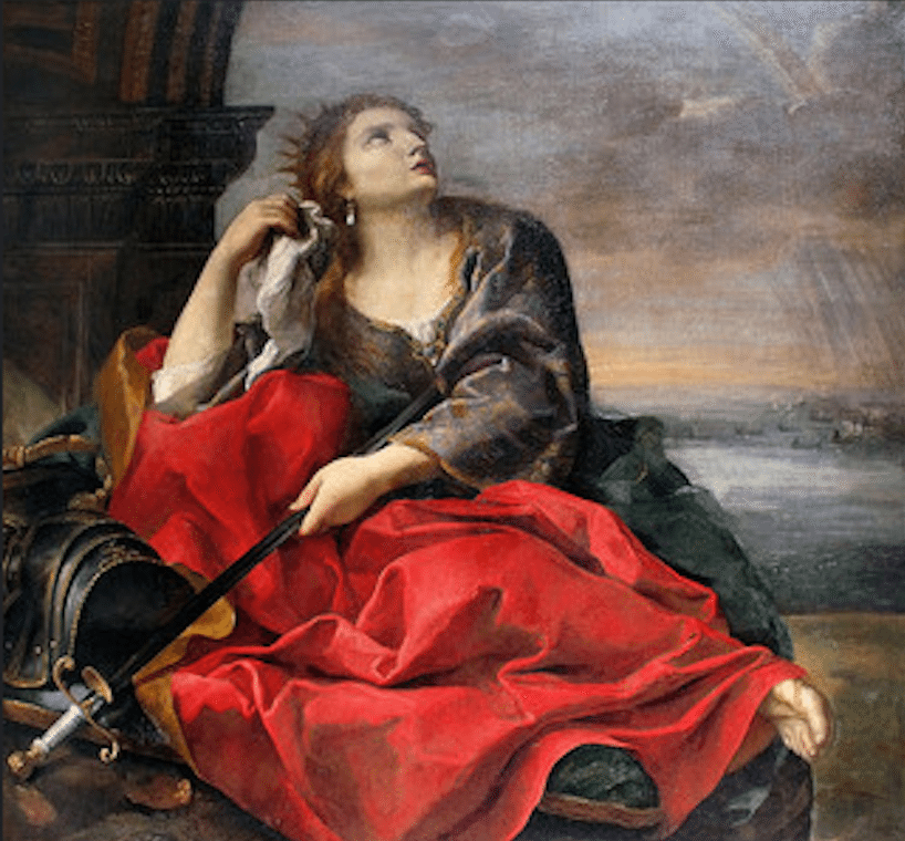 Dido abandoned, The Death of Dido by Andrea Sacchi