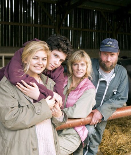 The Family Bellier - Louane Emera as Paula, Luca Gelberg as Quentin her brother, Karin Viard as Gigi her mother and Francois Damiens as Rodolphe her father