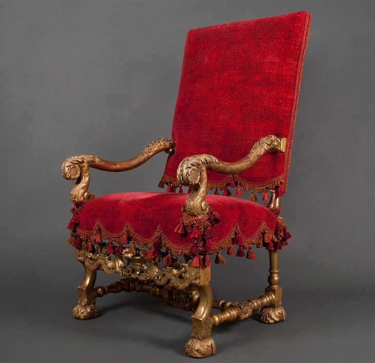 Louis XIV Chair (Red Cover)