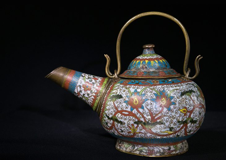 Ming Teapot Cloissone