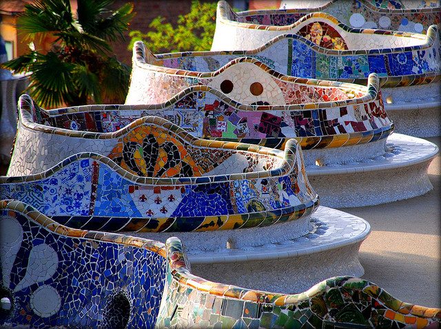 Gaudi Seats in Parc Guell