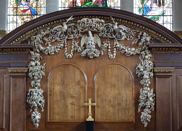 Altar St James Church London by Gibbons
