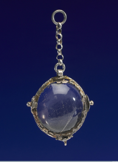 John Dee's crystal, used for clairvoyance and for curing disease courtesy Science Museum, London