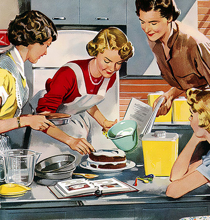 Baking 50s women