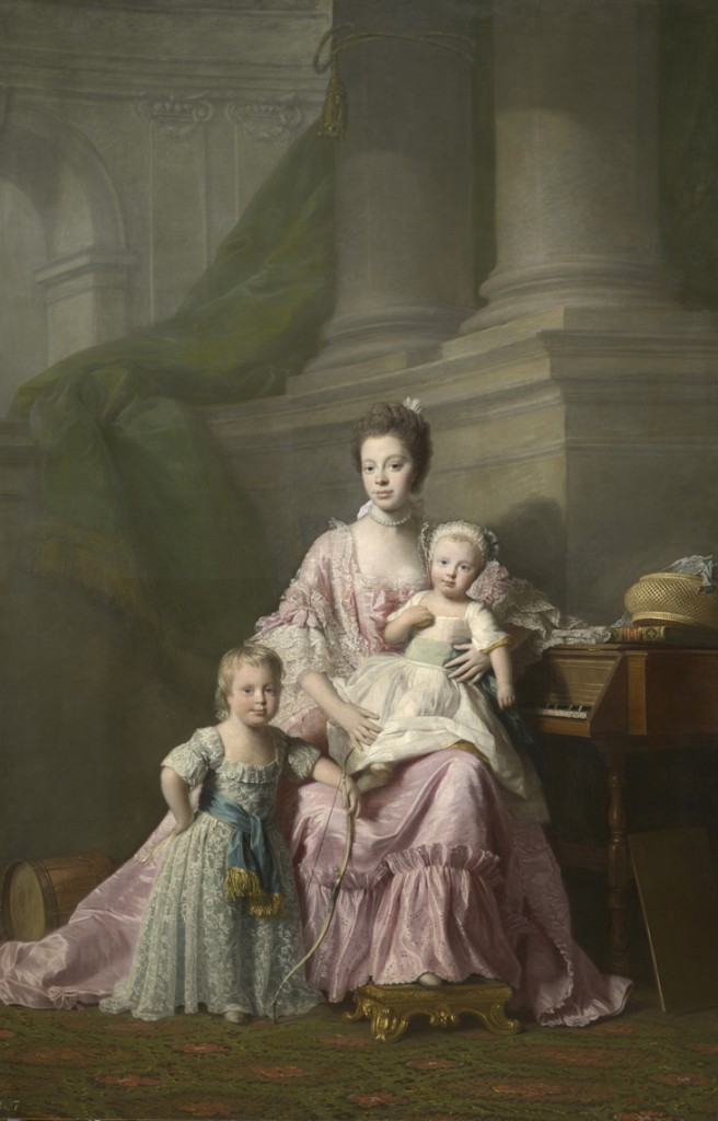 Allan Ramsay, Queen Charlotte with her two Eldest Sons, c.1764 -9, courtesy Royal Collection Trust ©Her Majesty Queen Elizabeth II, 2016