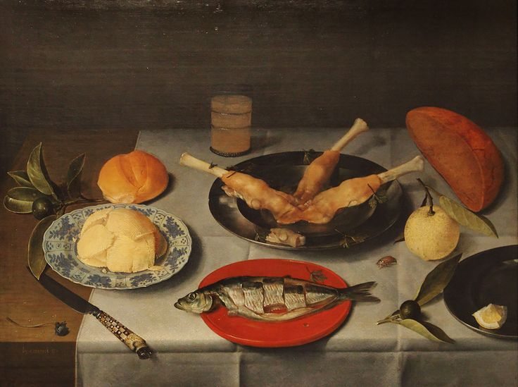 Still Life of a laid Table by Flemish artist Jacob van Hulsdonck
