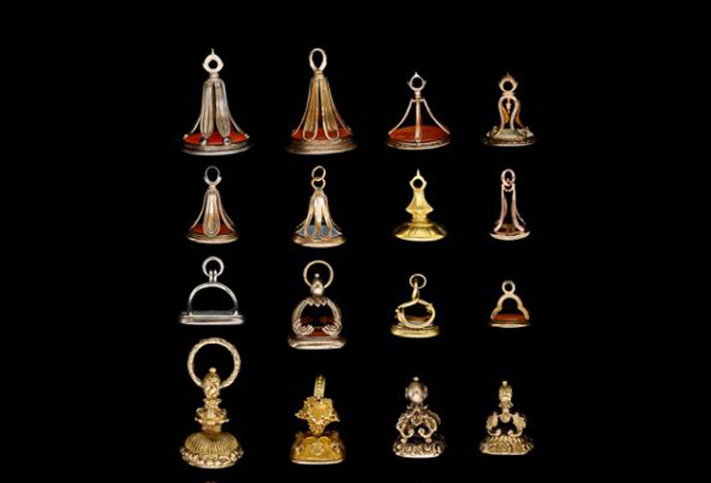 Seals AS     The Charm of the Fob – A collection of Georgian and Regency fob seals, courtesy Anne Schofield Antiques (NSW)
