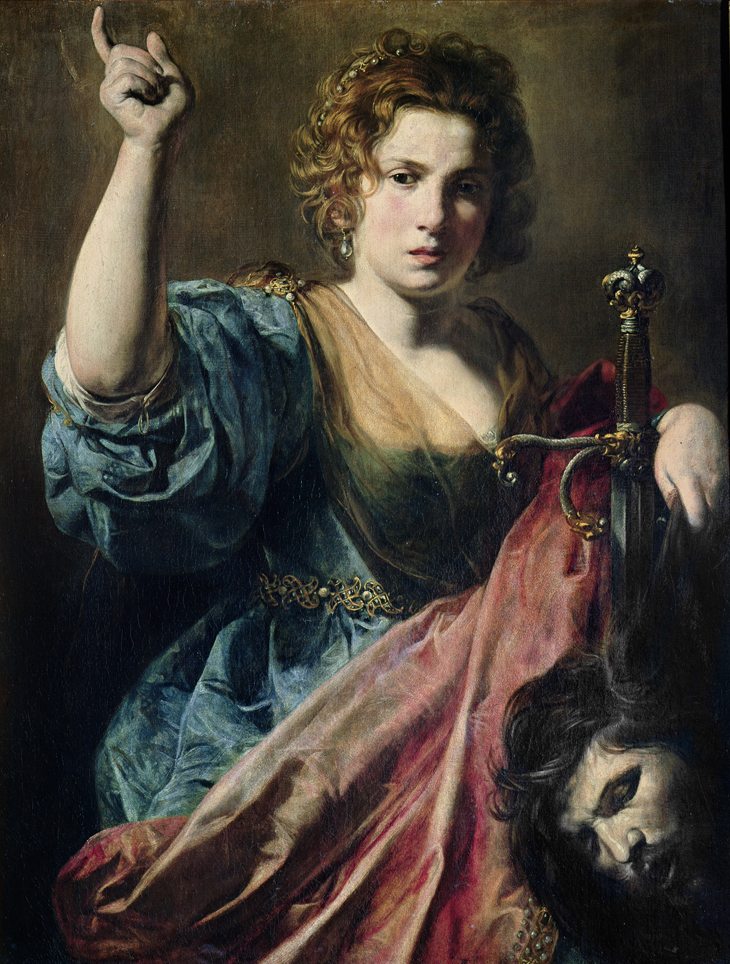 XIR154061 Judith (oil on canvas) by Valentin de Boulogne, (1594-