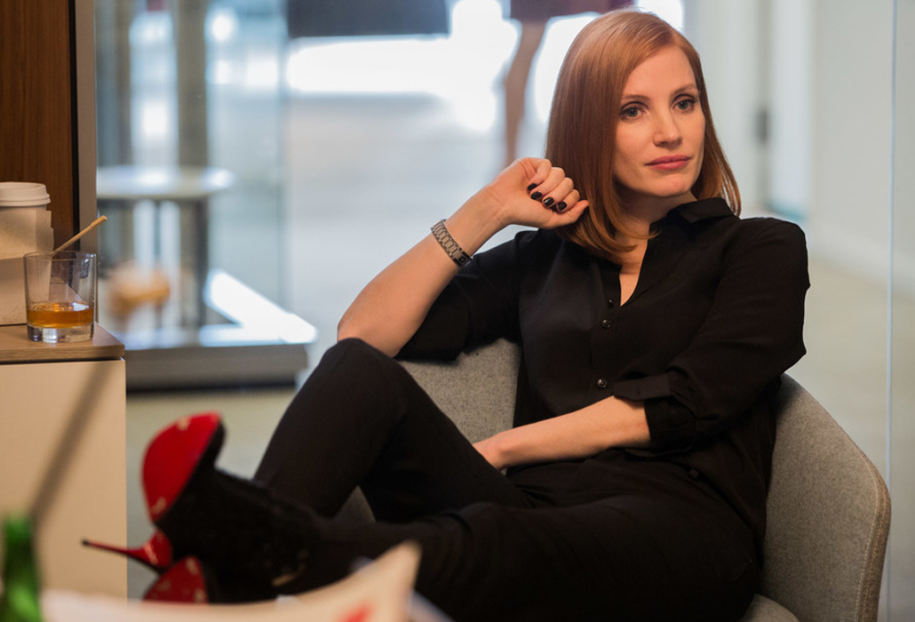Jessica Chastain stars in EuropaCorp's "Miss. Sloane". Photo Kerry Hayes
