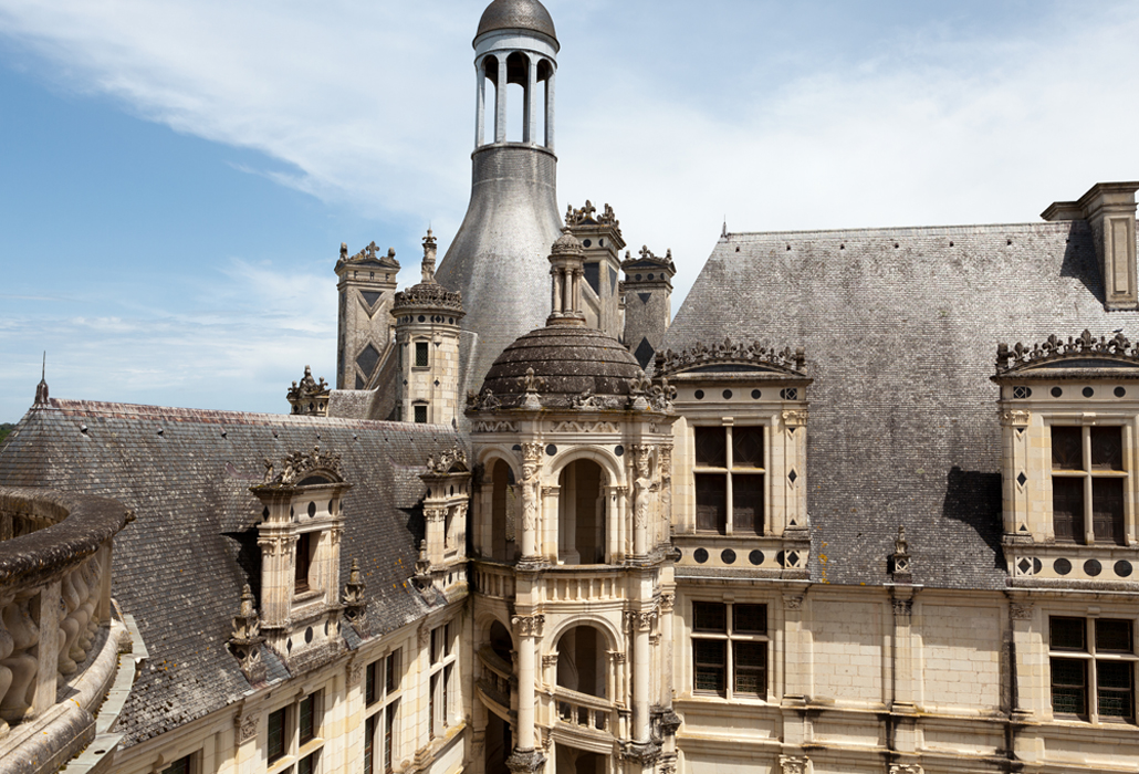 Chambord, France - June 18, 2013: Chambord Castle. Built as a hunting lodge for King Francois I, between 1519 and 1539, this castle is the largest and most frequented of the Loire Valley.