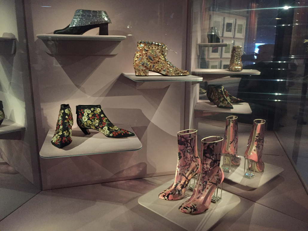 Installation photo, fabulous Dior shoes, photo Carolyn McDowall