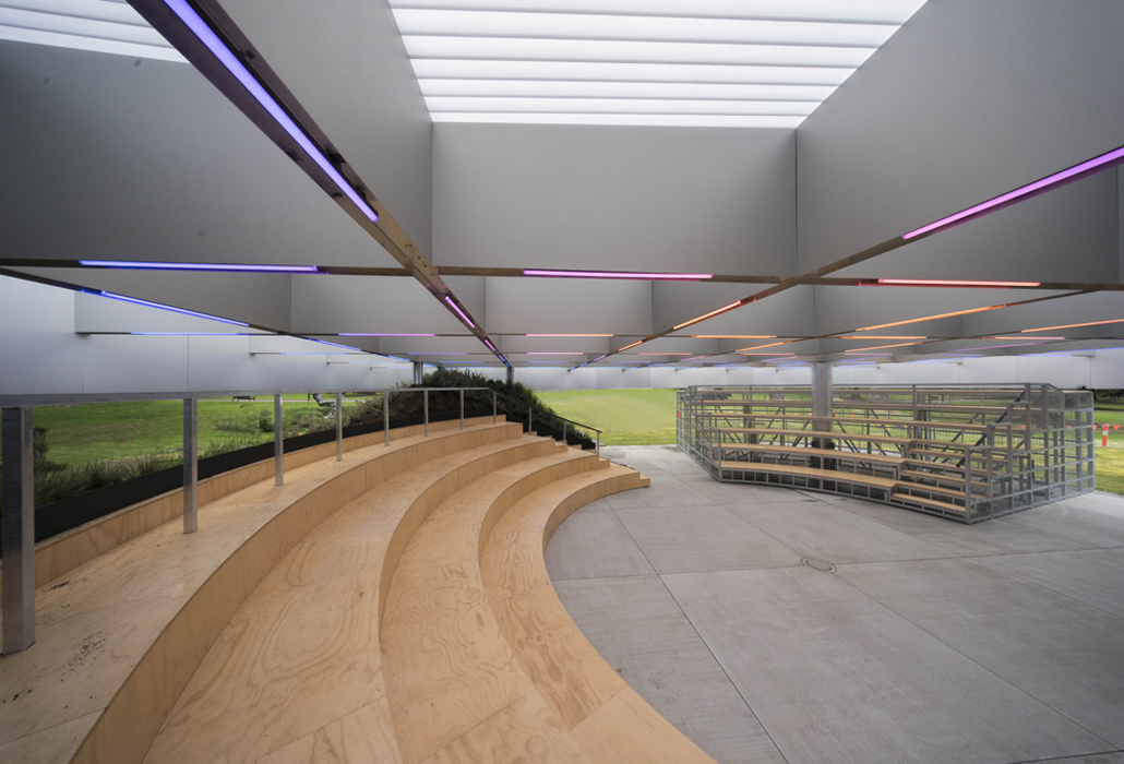 Interior of MPavilion 2017, photo by John Gollings